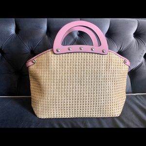 Maxx New York Woven Straw Handbag